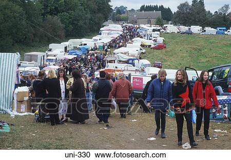 Stock Image - Crowds at Country Fair UK. Fotosearch