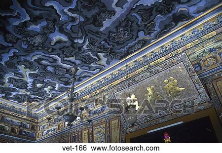Decorated Ceiling Tomb of Khai Dinh Hue Vietnam View Large Photo Image Stock Photograph - Decorated Ceiling Tomb of Khai Dinh Hue Vietnam. Fotosearch