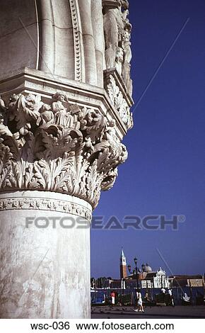 Detail of Carved Pillar Venice Italy View Large Photo Image Stock Photograph - Detail of Carved Pillar Venice Italy. Fotosearch