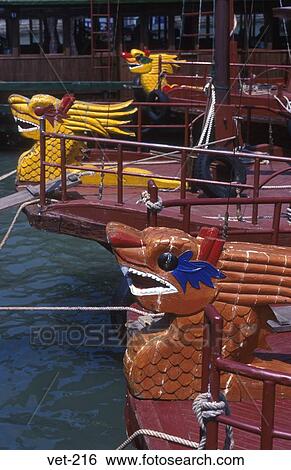 Dragon Figureheads Halong City Vietnam View Large Photo Image Stock Photograph - Dragon Figureheads Halong City Vietnam. Fotosearch