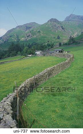 Dry Stone Walling in Lake District UK View Large Photo Image Stock Photo - Dry Stone Walling in Lake District UK. Fotosearch