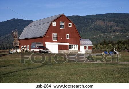 Picture - Dutch Style Farmhouse Washington State USA. Fotosearch
