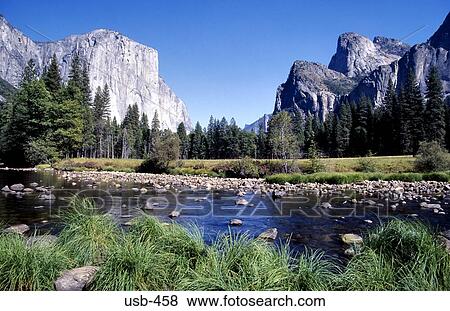 El Capitan and Cathedral Rocks Yosemite Park USA View Large Photo Image Stock Photo - El Capitan and Cathedral Rocks Yosemite Park USA. Fotosearch