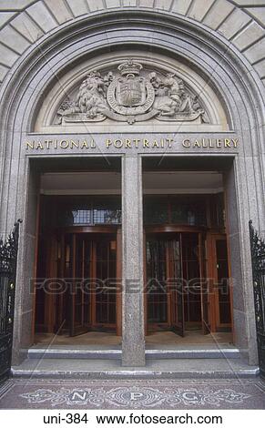 Picture - Entrance to National Portrait Gallery London UK. Fotosearch