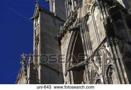 Stock Image - Exterior Stonework York Minster UK. Fotosearch