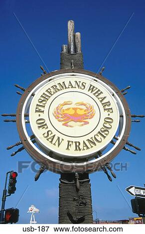 Fisherman's Wharf Sign San Francisco California USA View Large Photo Image Stock Photo - Fisherman's Wharf Sign San Francisco California USA. Fotosearch