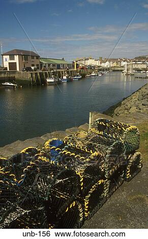 Fishing Pots on Quayside Aberystwyth Wales UK View Large Photo Image Stock Photograph - Fishing Pots on Quayside Aberystwyth Wales UK. Fotosearch