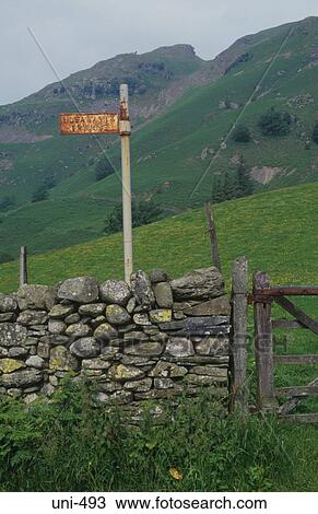Footpath Sign Lake District UK View Large Photo Image Stock Image - Footpath Sign Lake District UK. Fotosearch