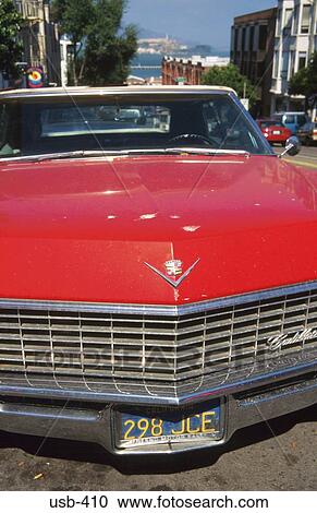 Front of 1960s Red Cadillac USA View Large Photo Image Stock Image - Front of 1960s Red Cadillac USA. Fotosearch
