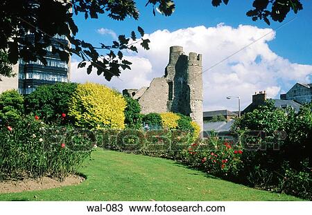 Gardens Swansea Castle Wales View Large Photo Image Stock Image - Gardens Swansea Castle Wales. Fotosearch