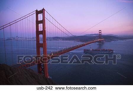 Golden Gate Bridge at Dusk San Francisco USA View Large Photo Image Stock Image - Golden Gate Bridge at Dusk San Francisco USA. Fotosearch