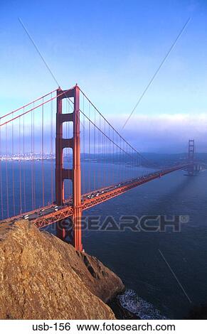 Golden Gate Bridge San Francisco USA View Large Photo Image Stock Photograph - Golden Gate Bridge San Francisco USA. Fotosearch