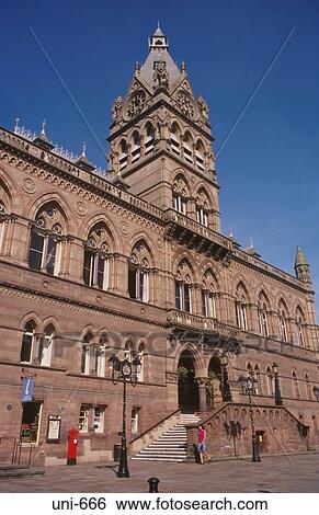 Gothic Facade of Chester Town Hall UK View Large Photo Image Stock Photograph - Gothic Facade of Chester Town Hall UK. Fotosearch