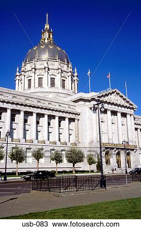 Stock Image - Greek Revival City Hall San Francisco USA. Fotosearch