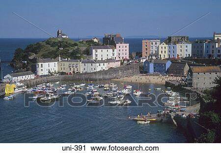 Harbour Tenby Wales UK View Large Photo Image Stock Image - Harbour Tenby Wales UK. Fotosearch