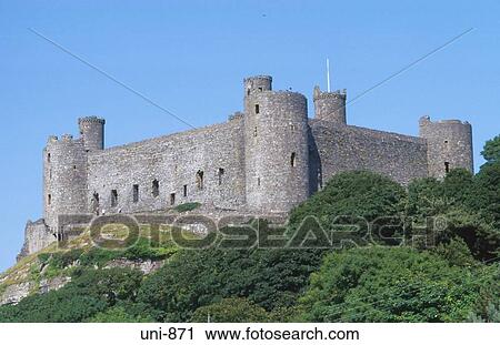 Harlech Castle Wales UK View Large Photo Image Stock Image - Harlech Castle Wales UK. Fotosearch
