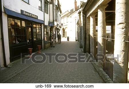 High Town Hay on Wye Wales UK View Large Photo Image Stock Photo - High Town Hay on Wye Wales UK. Fotosearch