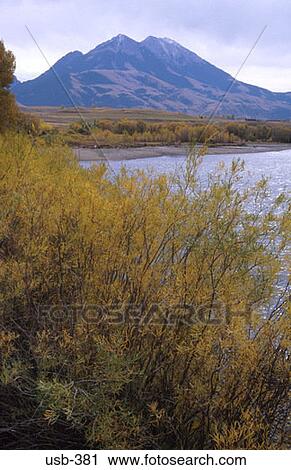 Stock Image - Hills and Lake in American Countryside. Fotosearch