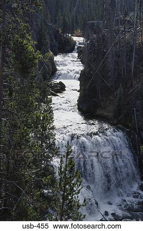 Kepler Cascades Waterfall Yellowstone Park USA View Large Photo Image Stock Photography - Kepler Cascades Waterfall Yellowstone Park USA. Fotosearch