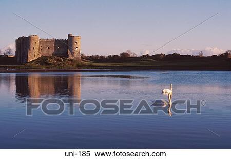 Lake and Carew Castle Beyond Wales UK View Large Photo Image Stock Photography - Lake and Carew Castle Beyond Wales UK. Fotosearch