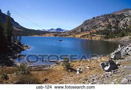 Lake in the Mountains Yosemite National Park USA View Large Photo Image Picture - Lake in the Mountains Yosemite National Park USA. Fotosearch