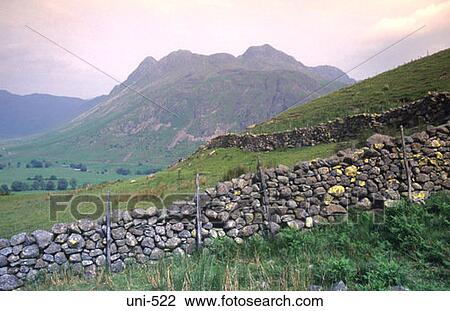 Langdale Pikes and Fields UK View Large Photo Image Stock Image - Langdale Pikes and Fields UK. Fotosearch