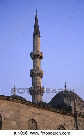 Minaret at Yeni Camii Istanbul Turkey View Large Photo Image Stock Photograph - Minaret at Yeni Camii Istanbul Turkey. Fotosearch