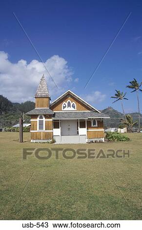 Stock Image - Mission Hall Kahana North Oahu Hawaii USA. Fotosearch