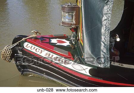 Stock Photo - Narrowboat Bow Stratford upon Avon Warwickshire UK. Fotosearch