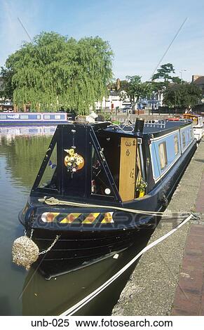 Stock Photography - Narrowboat Stratford upon Avon Warwickshire UK. Fotosearch