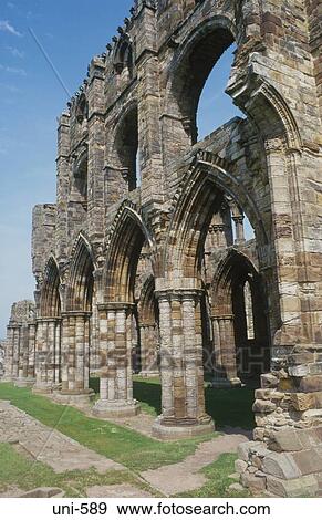 Nave of Ruined Whitby Abbey UK View Large Photo Image Stock Photo - Nave of Ruined Whitby Abbey UK. Fotosearch