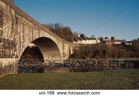 Stock Photo - Old Stone Road Bridge Llandeilo Wales UK. Fotosearch