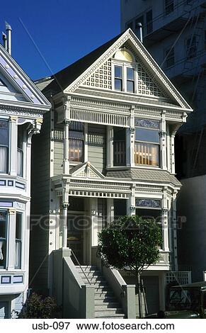 Old Wooden Town House San Francisco USA View Large Photo Image Stock Photo - Old Wooden Town House San Francisco USA. Fotosearch