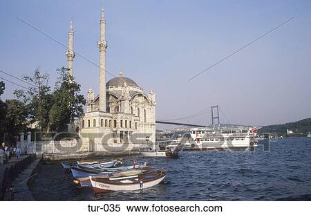 Ortakoy Mosque and Bosphorus Bridge Istanbul Turkey View Large Photo Image Stock Photography - Ortakoy Mosque and Bosphorus Bridge Istanbul Turkey. Fotosearch
