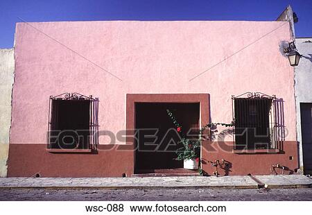 Painted Building in Mexico View Large Photo Image Stock Photo - Painted Building in Mexico. Fotosearch