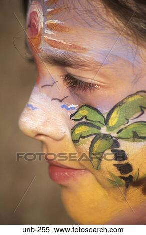 Painted Face Swansea UK View Large Photo Image Stock Photography - Painted Face Swansea UK. Fotosearch