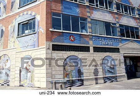 Painted Theatre Walls Swansea Wales UK View Large Photo Image Picture - Painted Theatre Walls Swansea Wales UK. Fotosearch