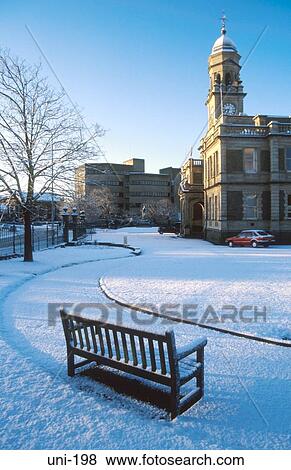 Park Bench by Llanelli Town Hall Wales UK View Large Photo Image Stock Photo - Park Bench by Llanelli Town Hall Wales UK. Fotosearch