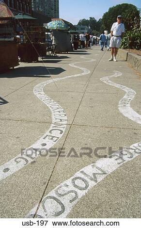 Stock Photo - Pavement Art Fisherman's Wharf San Francisco USA. Fotosearch