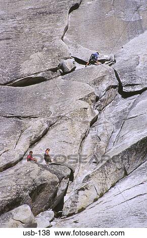 People Climbing Rock Face Yosemite National Park USA View Large Photo Image Stock Photo - People Climbing Rock Face Yosemite National Park USA. Fotosearch