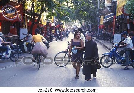 People Crossing Street Hanoi Vietnam View Large Photo Image Stock Photo - People Crossing Street Hanoi Vietnam. Fotosearch