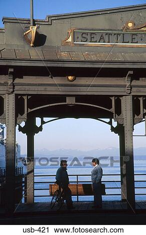People Meeting at Pier Seattle Washington State USA View Large Photo Image Stock Image - People Meeting at Pier Seattle Washington State USA. Fotosearch