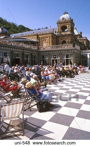 People on Sun Terrace Scarborough View Large Photo Image Stock Photo - People on Sun Terrace Scarborough. Fotosearch