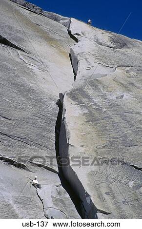 People Rock Climbing Up Cliff Crack Yosemite USA View Large Photo Image Stock Photo - People Rock Climbing Up Cliff Crack Yosemite USA. Fotosearch