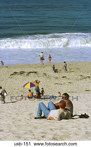 People Sitting on Beach Carmel California USA View Large Photo Image Stock Image - People Sitting on Beach Carmel California USA. Fotosearch