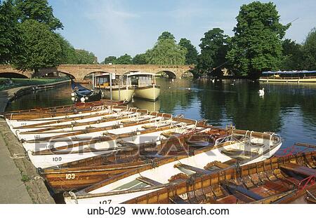 Punts Stratford upon Avon Warwickshire UK View Large Photo Image Stock Photo - Punts Stratford upon Avon Warwickshire UK. Fotosearch