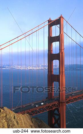 Pylon of Golden Gate Bridge San Francisco USA View Large Photo Image Picture - Pylon of Golden Gate Bridge San Francisco USA. Fotosearch