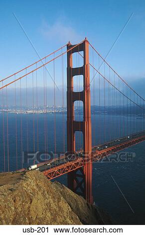 Pylon of Golden Gate Bridge San Francisco USA View Large Photo Image Stock Image - Pylon of Golden Gate Bridge San Francisco USA. Fotosearch