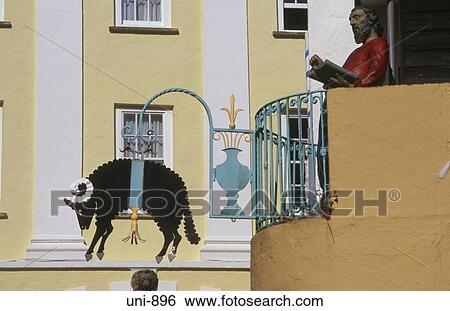 Stock Photograph - Ram Shop Sign Portmeirion Wales UK. Fotosearch