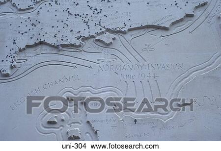 Relief Map of D-Day Landings on War Memorial View Large Photo Image Picture - Relief Map of D-Day Landings on War Memorial. Fotosearch